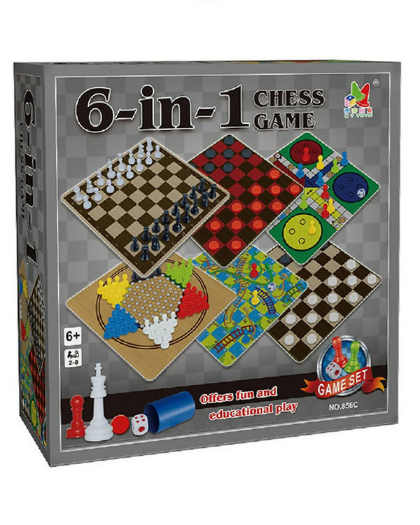 6 In 1 Games Board Chess