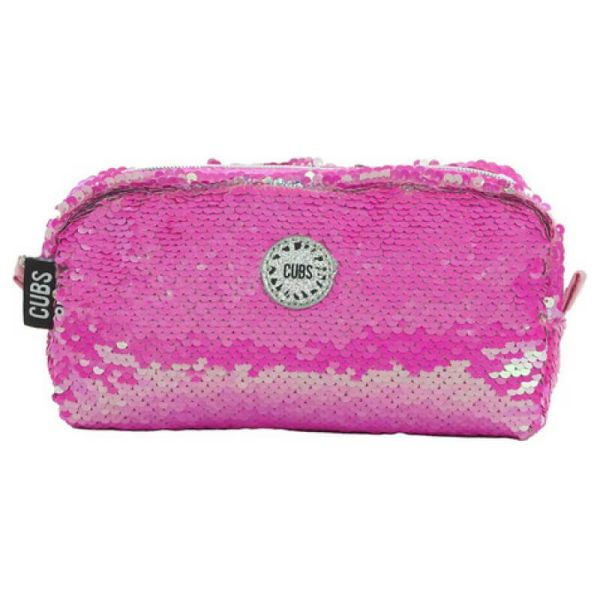 CUBS Sequins Pencil Case | Pink