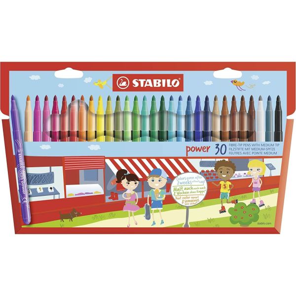 Stabilo Coloring Fiber Pens Set - 30 Pcs