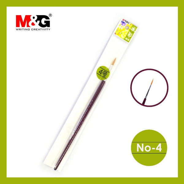 <p> 
This M&G Paint Brush is perfect for those looking to start their journey in the art of painting. This brush is made from high quality materials in China and is designed for art training and spare-time interest classes. This brush is lightweight and easy to use, perfect for beginners. Its size of 4 makes it ideal for a variety of painting projects. 

This brush is also designed with safety in mind. Please do not let children swallow the brush and please keep it away from flammable materials and high tem