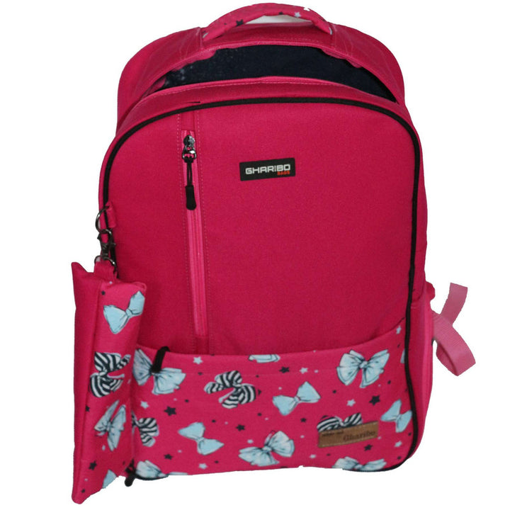 School backpack model 21 Bow pink