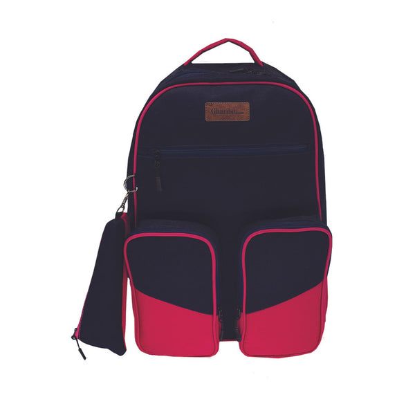 School backpack model 24 2 colors pink