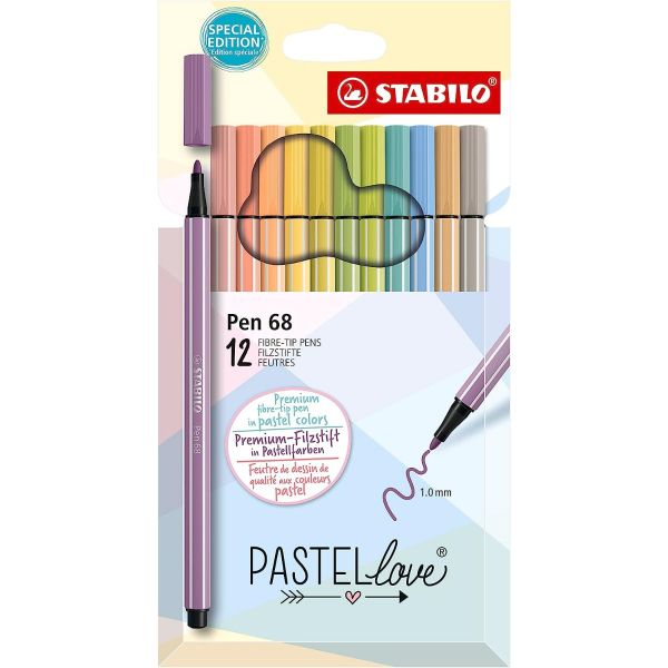 Stabilo Pen 68 Pastelove - 12 Pcs