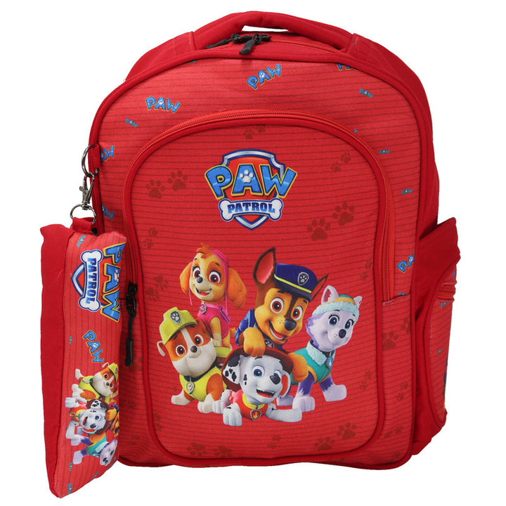 School backpack model 13 Paw Patrol red