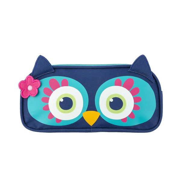 Stephen Joseph Owl Pencil Pouches | Navy Blue