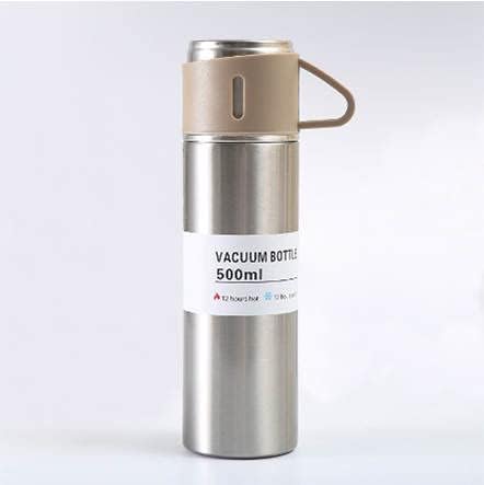 Stainless Steel Thermos With 2 Cups | Silver