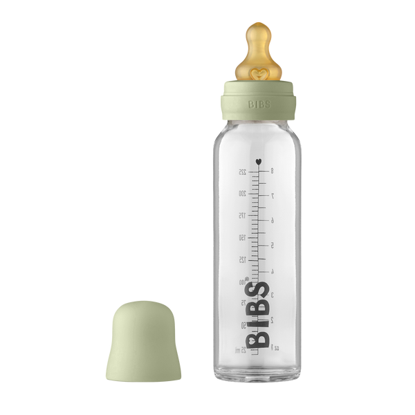 Bibs Baby Glass Bottle Complete Set Latex |Sage