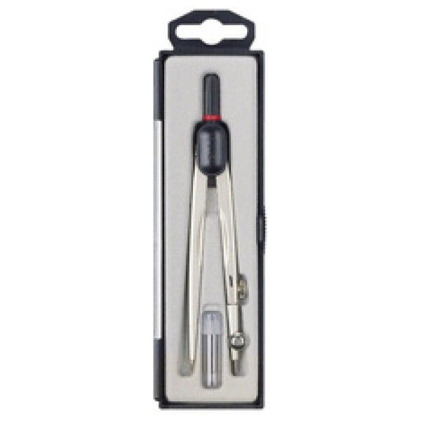 <p> 
The Rotring S0676530 Compact Universal Compass is a precision instrument made of high quality materials. This compass is perfect for drawing circles with a diameter of up to 320mm. Its pivot point is 3.5mm and it has a total length of 130mm. The Rotring S0676530 also features convenient handhold depressions for ease of use when drawing circles. The adjustments to the radius are also quick and smooth, allowing for an accurate circle to be drawn. The compass also comes with a lead box for easy storage. T