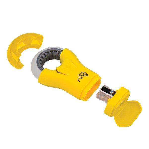 Serve Spinner Ring Sharpener And Eraser | Yellow