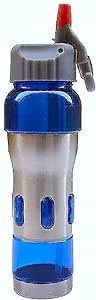 Acrylic Metal Frame Water Bottle With Inside Snow Bar | Blue, 600Ml