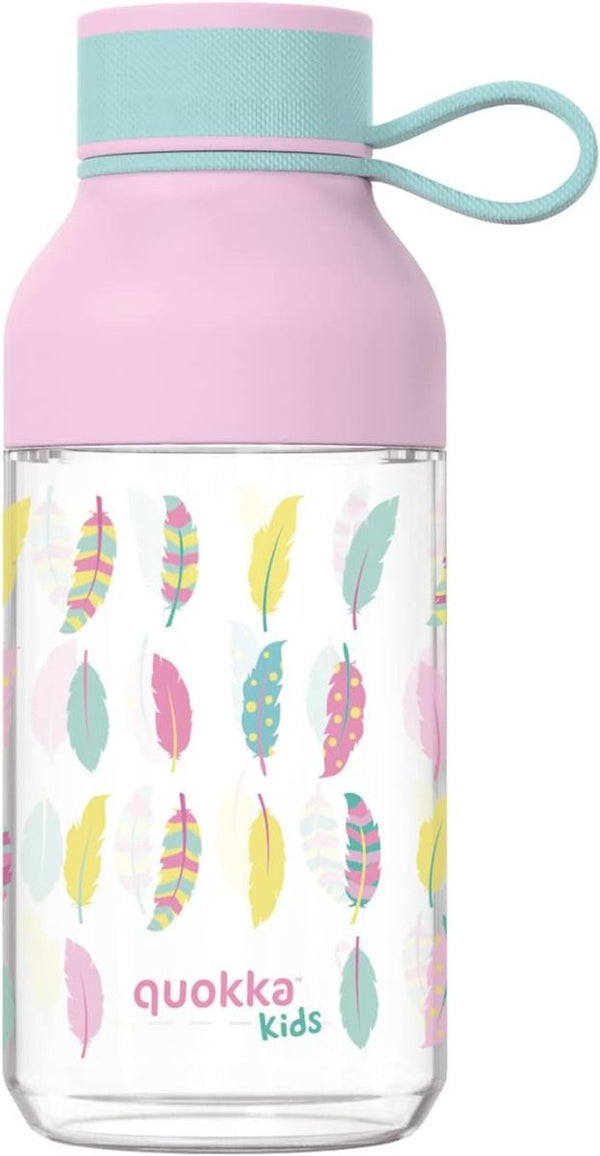 Quokka Kids Ecozen Bottle Ice With Strap Feathers - 430 Ml