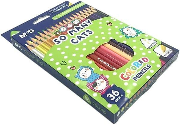 M&G Chenguang So Many Cats Triangular Colored Pencils 36 Colors