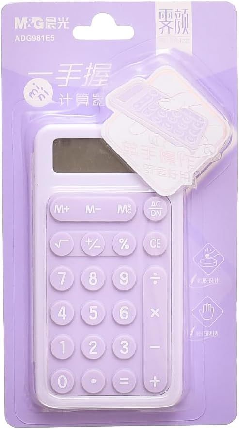 M&G Chenguang Portable Electronic Calculator 8/10 Digits Cute Design Assorted Color - No.ADG981E5