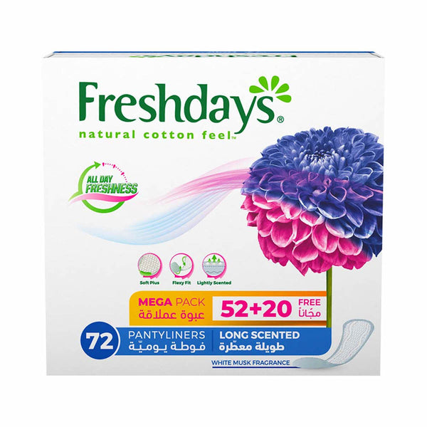 Freshdays Long Scented Mega Pack 72 Pads