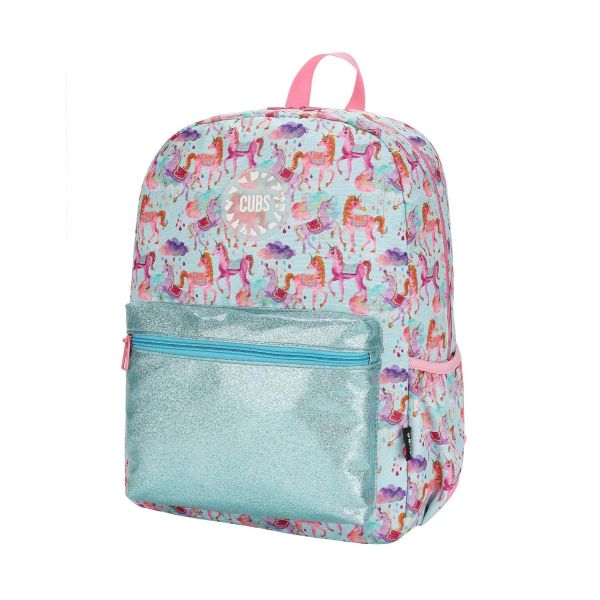 Cubs Unicorn Backpack | Light Blue Pink