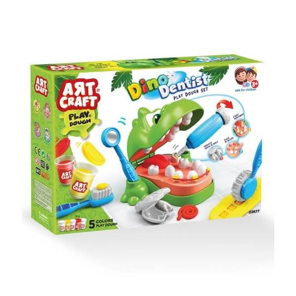 Dede Dino Dentist Play Dough Set