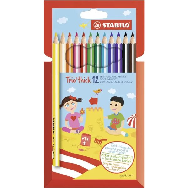 Stabilo Trio Thick Pencils - 12 Colors