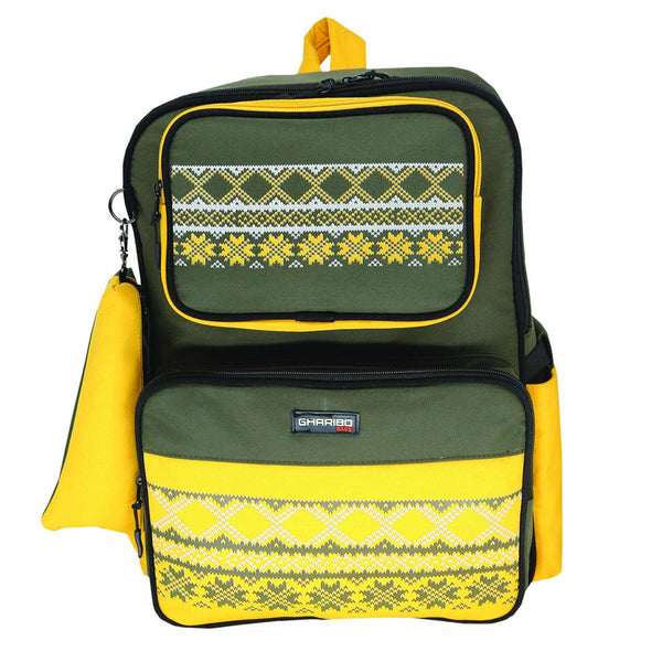 School backpack model 22 Motifs green