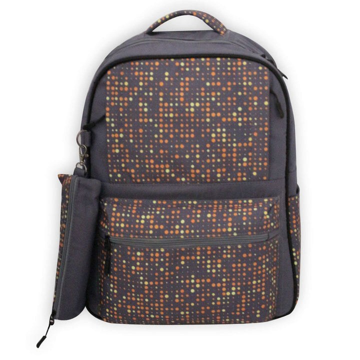 School backpack model 23 dots gray