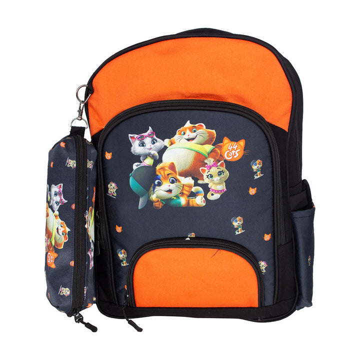 School backpack model 11 44 cats black