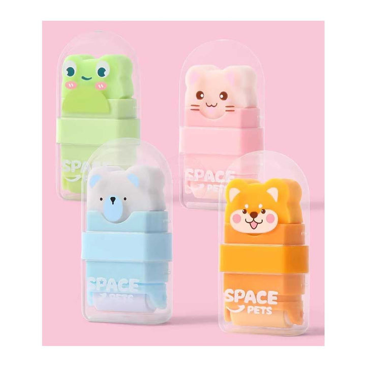 M&G Space Pets Eraser With Waste Collection Roller Assorted Colours - 1Pcs