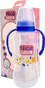 Nice baby feeding bottle with hand 150ml | Blue