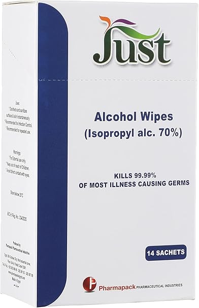 Just Alcohol Wipes - 14 Pcs