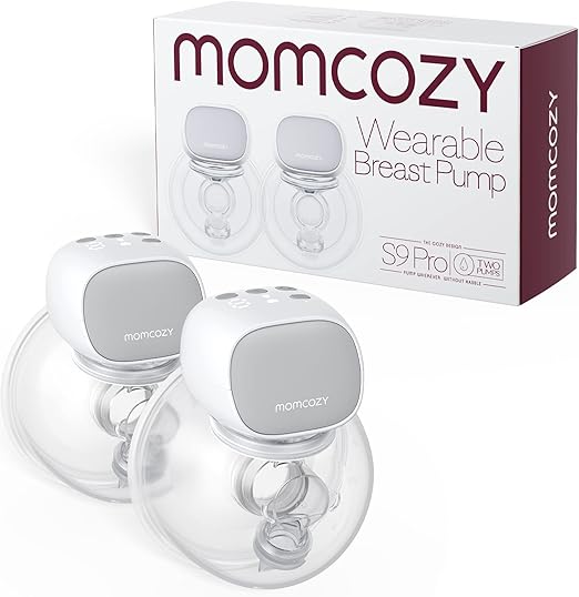 Momcozy S9 Pro Electric Breast Pump, Hands Free Breast Pump with LED Display, 2 Pack Gray