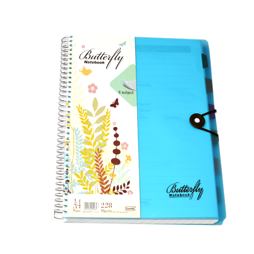 <p>

The NoteBook Yassin Butterfly - 6 subject - 228 paper is perfect for any student or office worker looking for a reliable notebook for their studies. Made in Egypt with premium quality materials, this notebook is designed to last, with 228 sheets of paper to take plenty of notes. It is divided into 6 sections, making it easy to organize your notes and keep track of your thoughts. The notebook also includes a durable hardcover for added protection and a stylish butterfly design to make it stand out. With