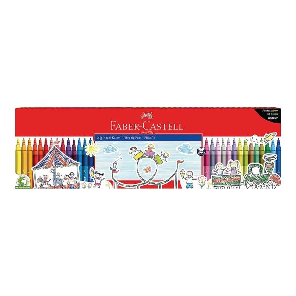 Faber Castell Felt Color Pen - 48 Pcs