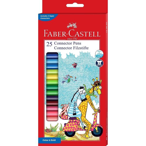 Faber Castell Connector Coloring Pens - 25 Pcs