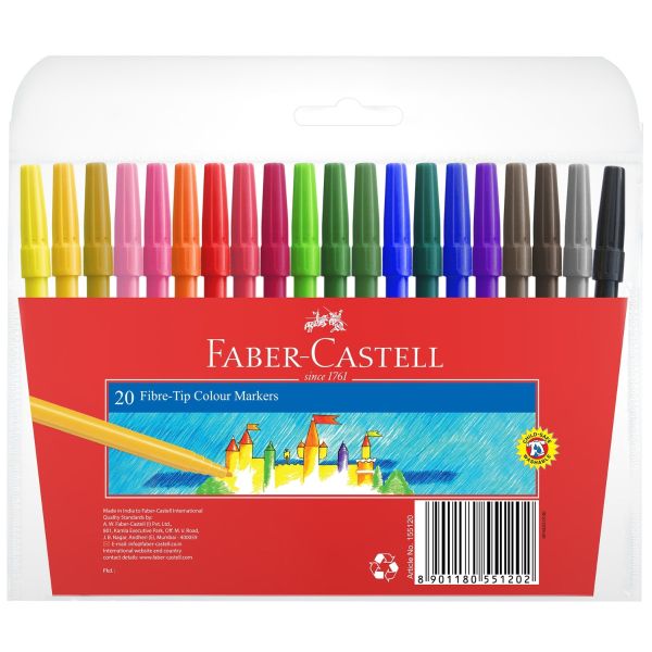 Faber Castell Felt Coloring Pens - 20 Pcs