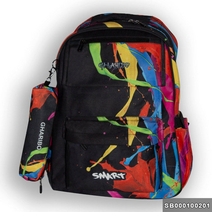 School backpack model 1 color splash black