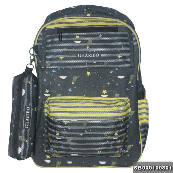 School backpack model 1 stars black