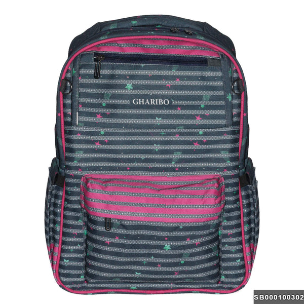 School backpack model 1 stars gray