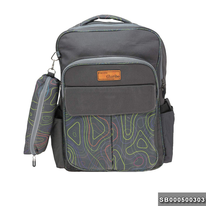 School backpack model 5 dimensions blue