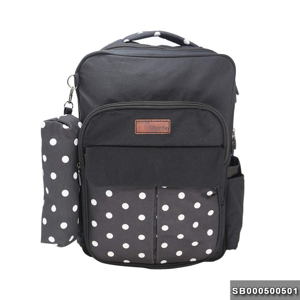 School backpack model 5 little circles black