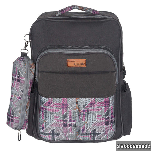 School backpack model 5 gray