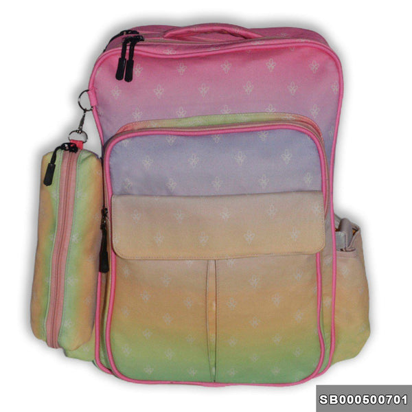 School backpack model 5 Color gradation pink