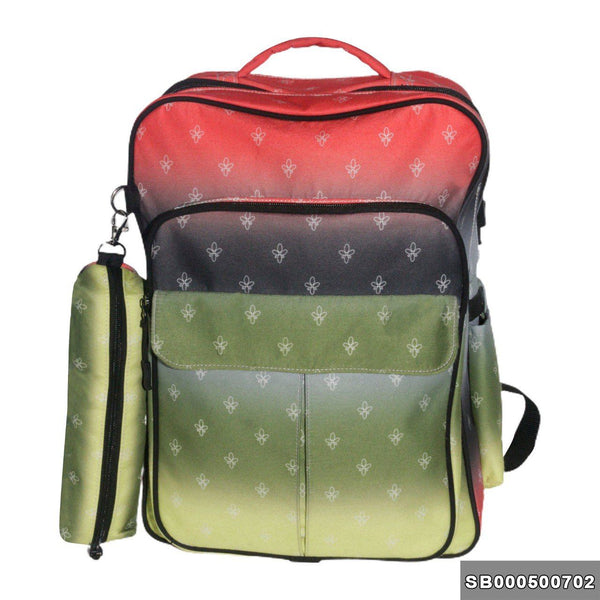 School backpack model 5 Color gradation red