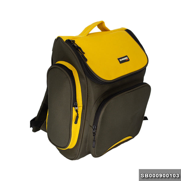 School backpack model 9 yellow