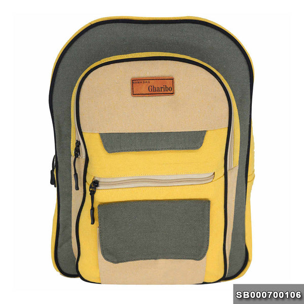 School backpack model 7 yellow