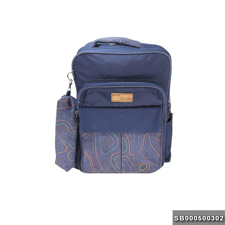 School backpack model 5 dimensions gray