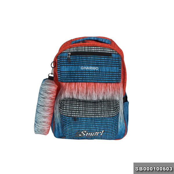 School backpack model 1 tree orange