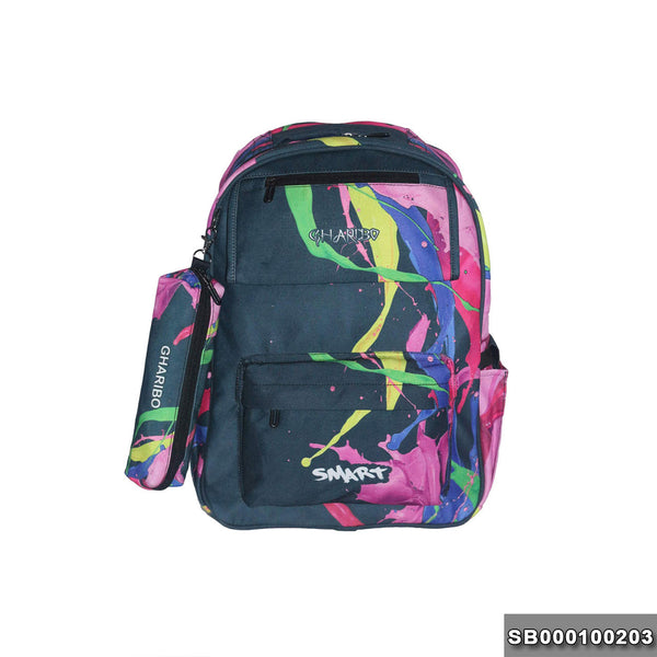 School backpack model 1 color splash blue