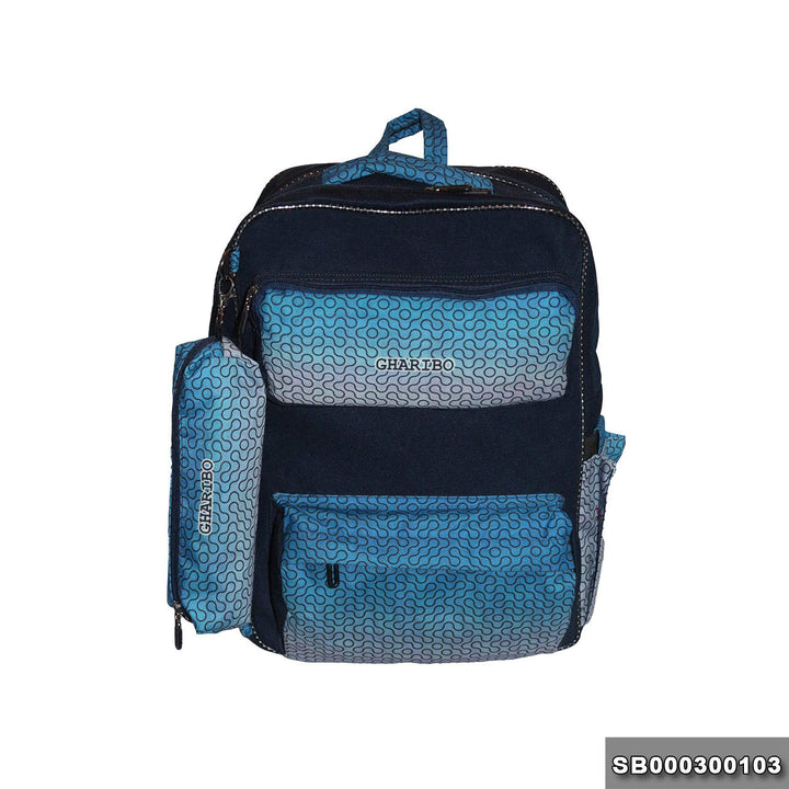 School backpack model 3 maze blue