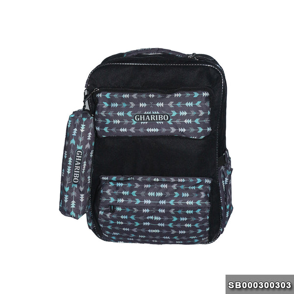 School backpack model 3 Arrows gray