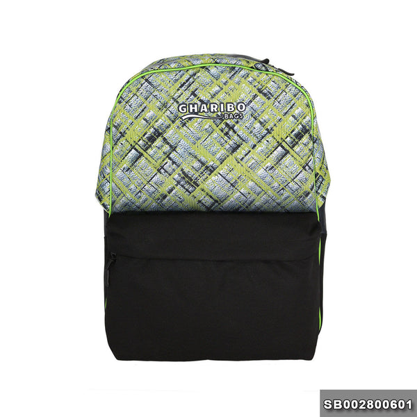 Sport backpack model 28 cross lines green