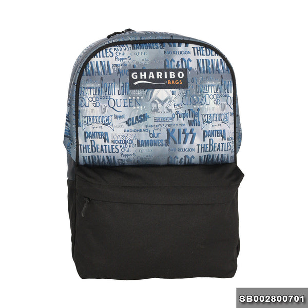 Sport backpack model 28 letters blue