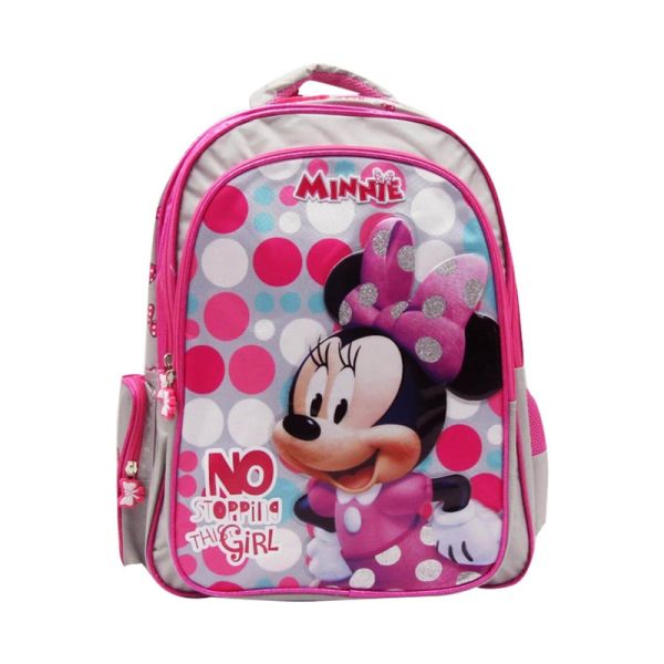 Minnie 18 Inch Backpack | Pink Grey